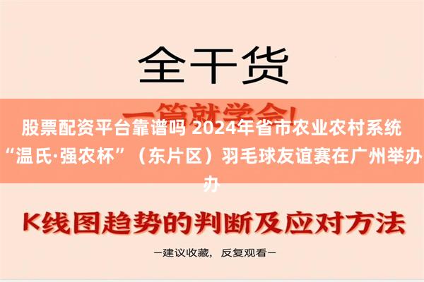 股票配资平台靠谱吗 2024年省市农业农村系统“温氏·强农杯”（东片区）羽毛球友谊赛在广州举办