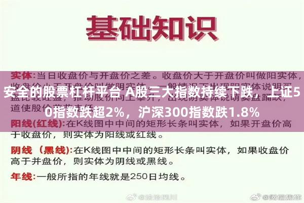 安全的股票杠杆平台 A股三大指数持续下跌，上证50指数跌超2%，沪深300指数跌1.8%